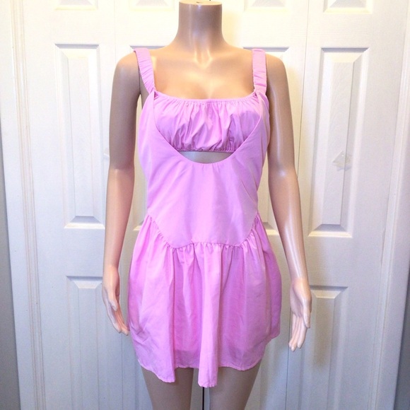 TCEC Women's Bubblegum Pink Athletic Active Romper Dress Size Large - Picture 2 of 10